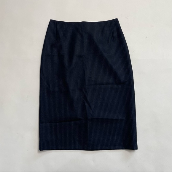 NWT BROOKS BROTHERS wool pinstripe pencil skirt in navy - Picture 1 of 9
